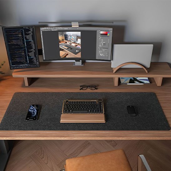Tapis de souris gris fonce