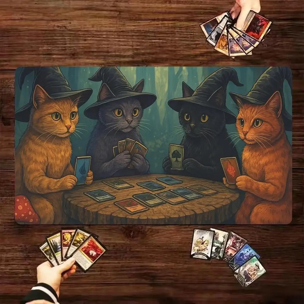 tapis de souris chat carte