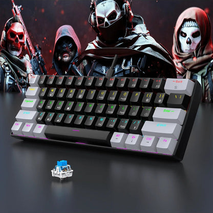 clavier gaming RGB avec fond tactique futuriste