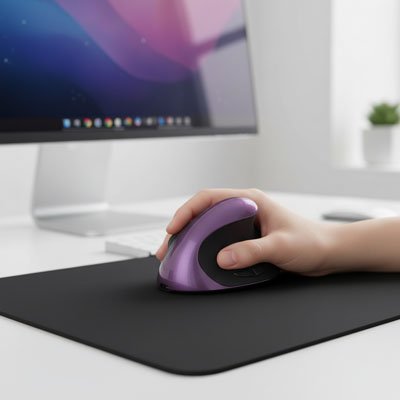 Souris ergonomique sans fil violet