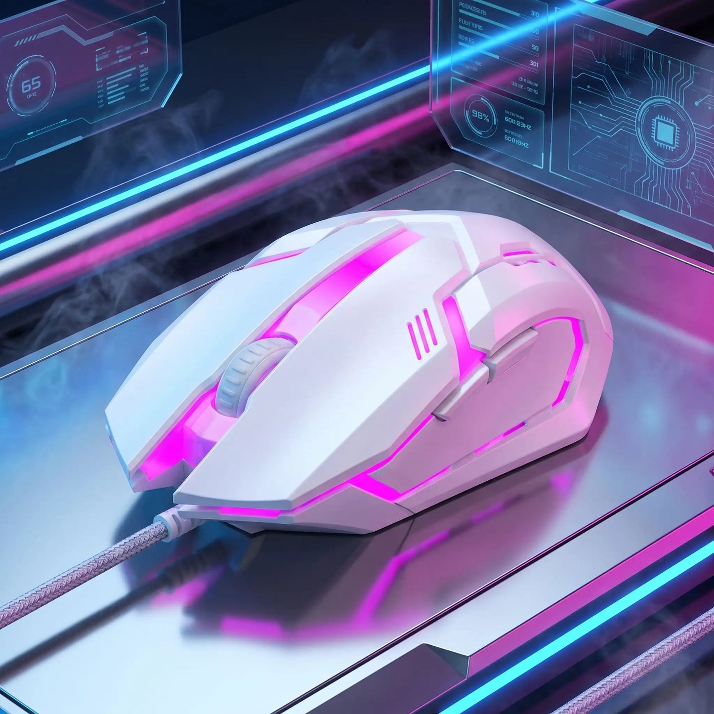 souris filaire blanche presentation