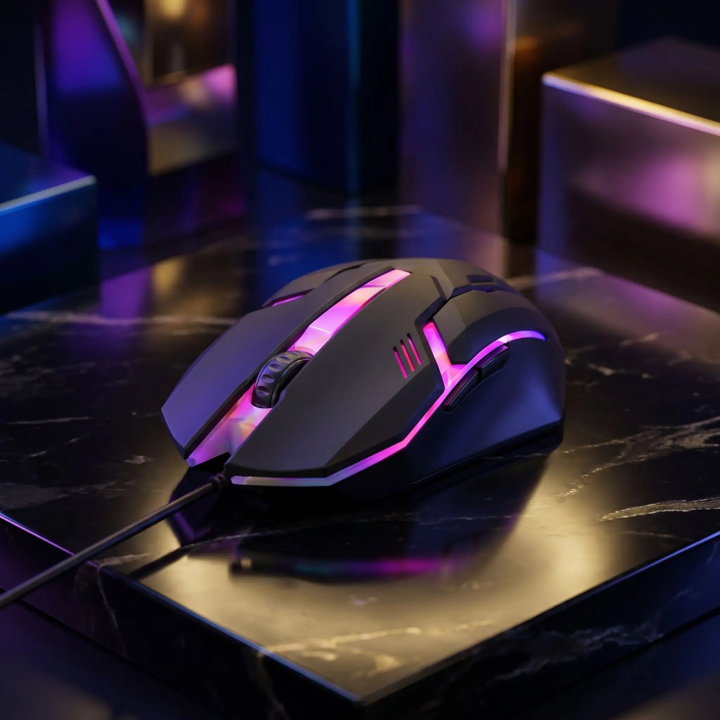 souris filaire noir rgb