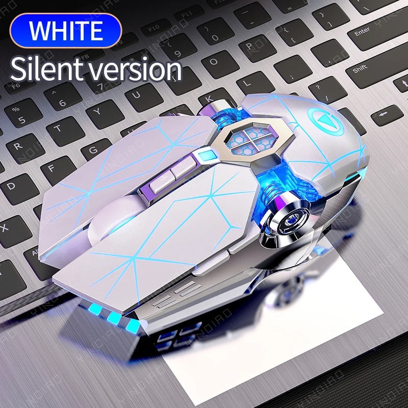 souris filaire ilencieuse blanche