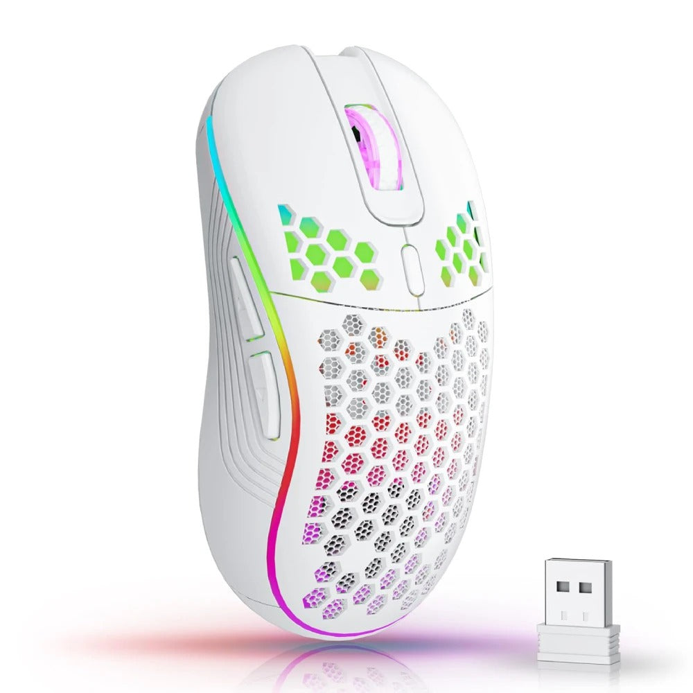 souris sans fil blanche