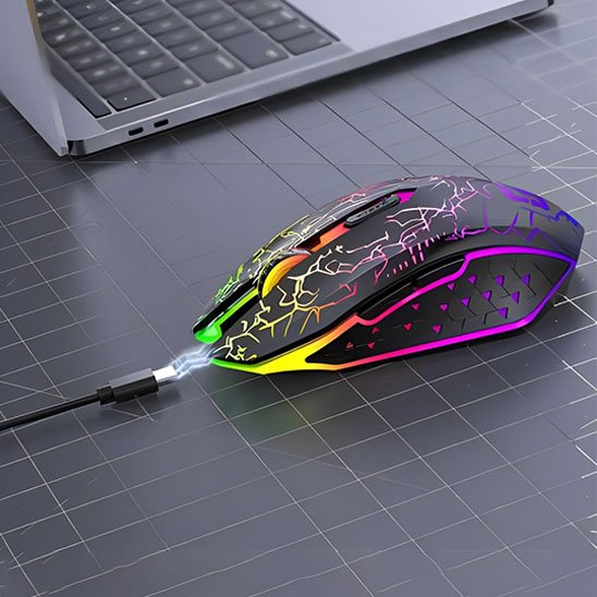Souris sans fil noir avec cable usb
