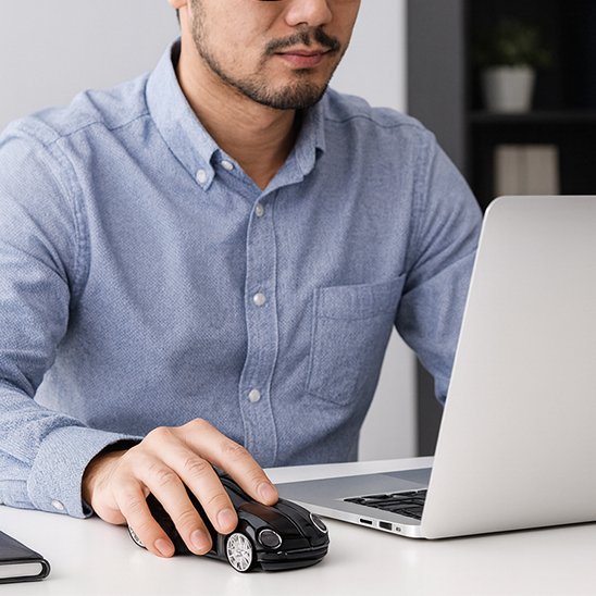 Souris sans fil noir en fonction 
