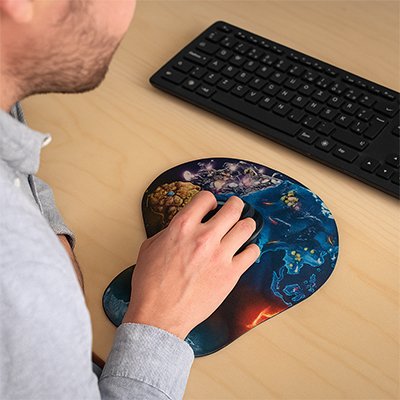 Tapis de souris ergonomique main homme