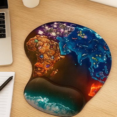 Tapis de souris ergonomique monde