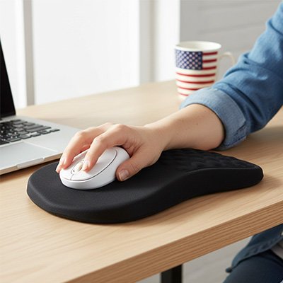 Tapis de souris ergonomique ressente