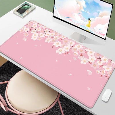 Tapis de souris rose
